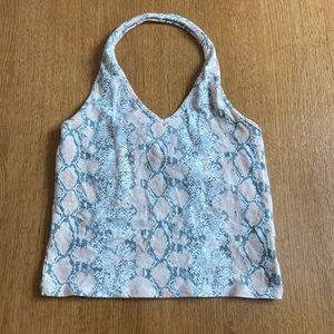 American Eagle size small snake print halter neck tank